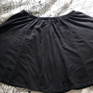 Black Suede Circle Skirt